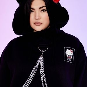 MANIC PLAYTIME ANARCHY CROPPED HOODIE